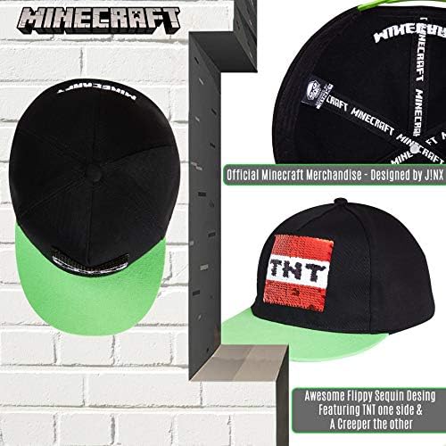 Minecraft Boys Baseball Cap with Reversible Sequin
