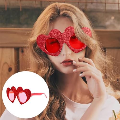 YKYOBFA Heart Sunglasses Set - 6 Pieces