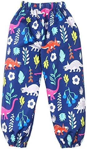 Toddler Waterproof Rain Pants PongYou Kids Rain Outwear for Boys Girls