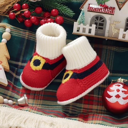Adorable Christmas Booties for Babies