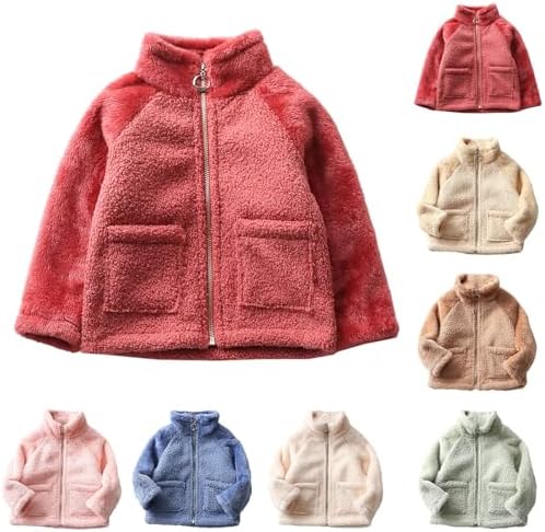 AMIMOJY - Cartoon Winter Warm Fleece Jackets for Kids Boys Girls Dinosaur Baby