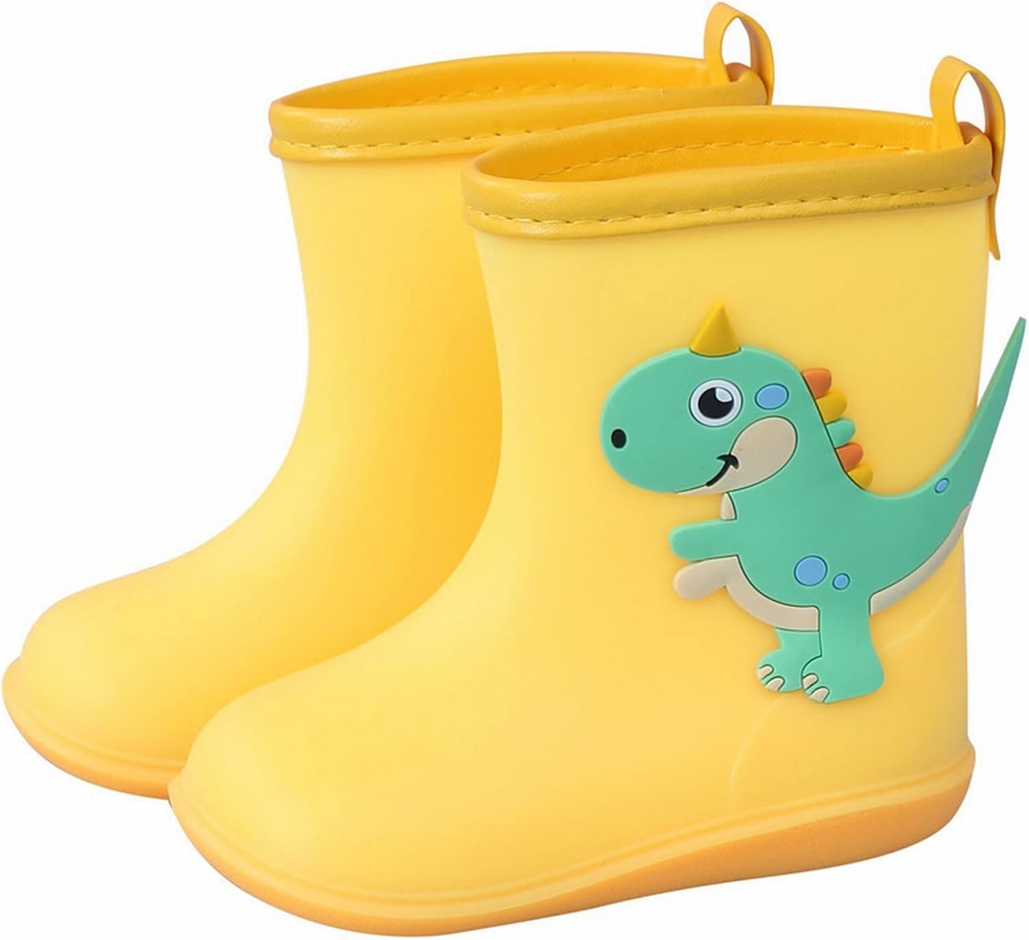 Rain Boots for Kids Waterproof Dinosaur Print Toddler Outdoor Shoes