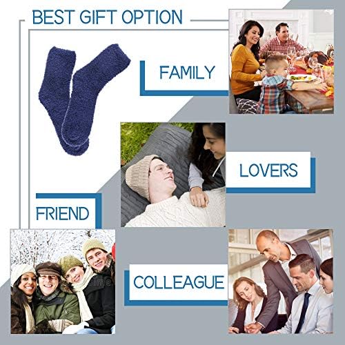 DYW Mens Warm Cozy Fuzzy Slipper Socks - Perfect for Winter
