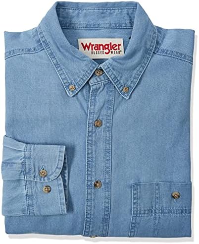 Premium Stone Wash Mens Denim Button Down Shirt