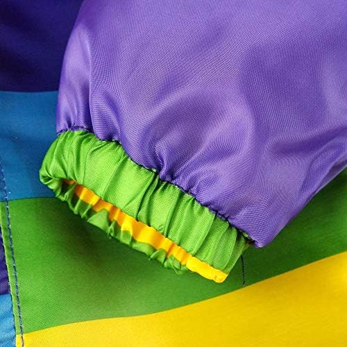 Rainbow Stripe Reversible Windbreaker Coats - Boys Girls 2-6