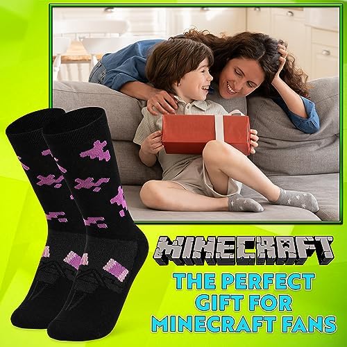 Minecraft Boys Crew Socks - Pack of 3 or 5