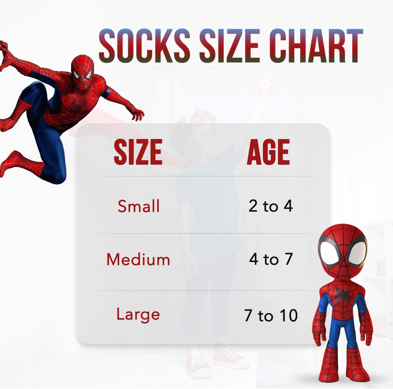 Marvel Spiderman Boys Socks 10-Pack