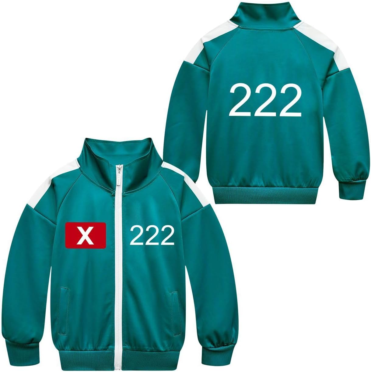 Yidasloox Kids Green Tracksuit Cosplay Outfit