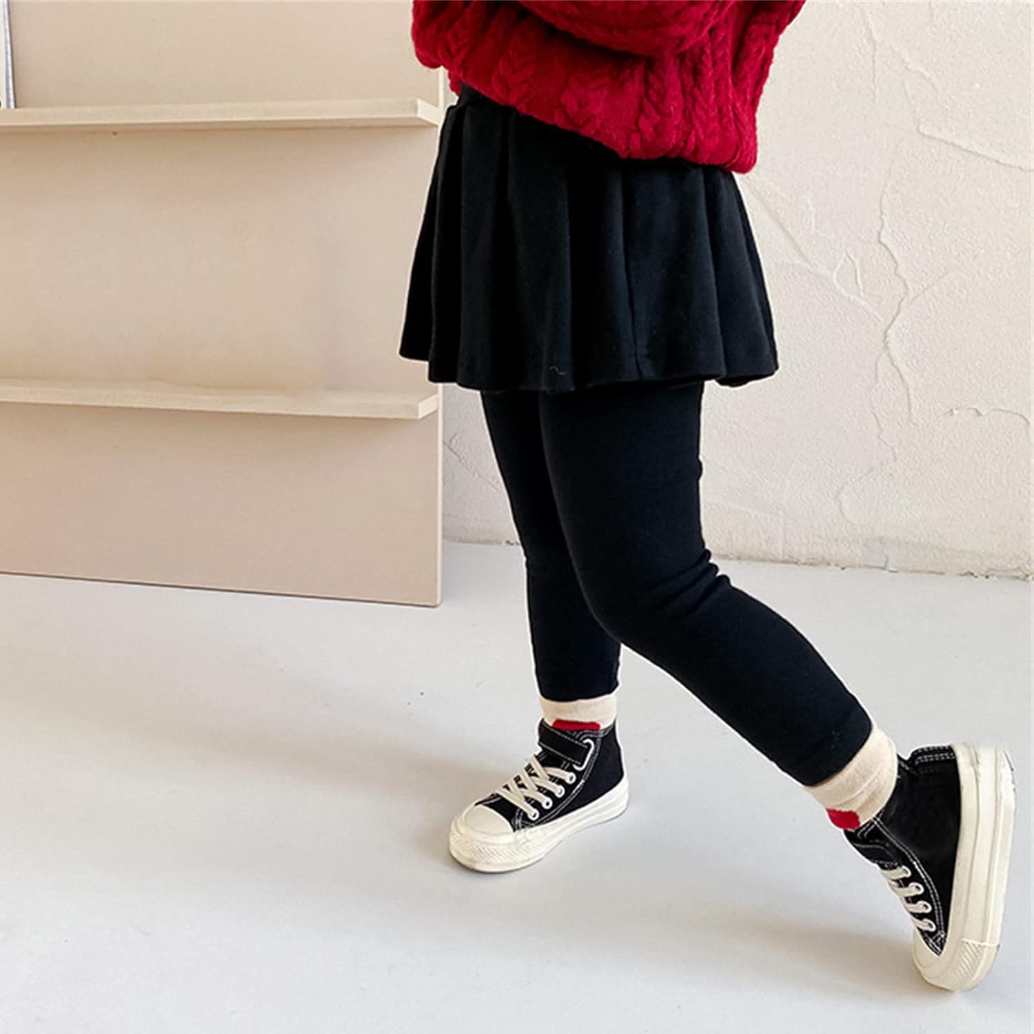 HD Footless Leggings with Ruffle Tutu Skirt