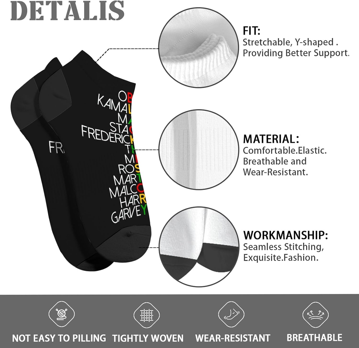 B Is For Brilliants Black Boy Kid Socks