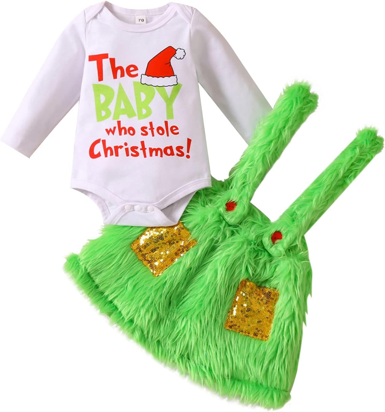 Green Monster Baby Chef Who Stole Christmas Furry Outfit
