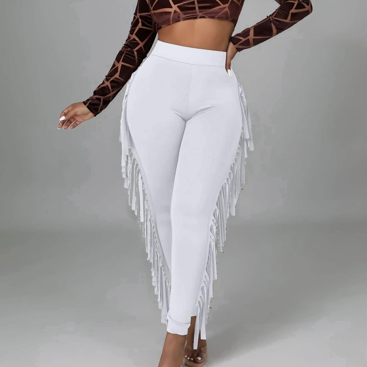 Firzero Womens Fringe Pants