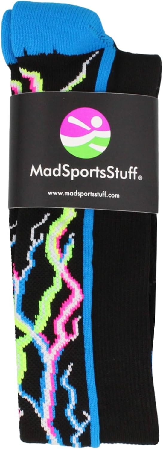 Crazy Socks with Lightning Bolts Electric Storm for Men