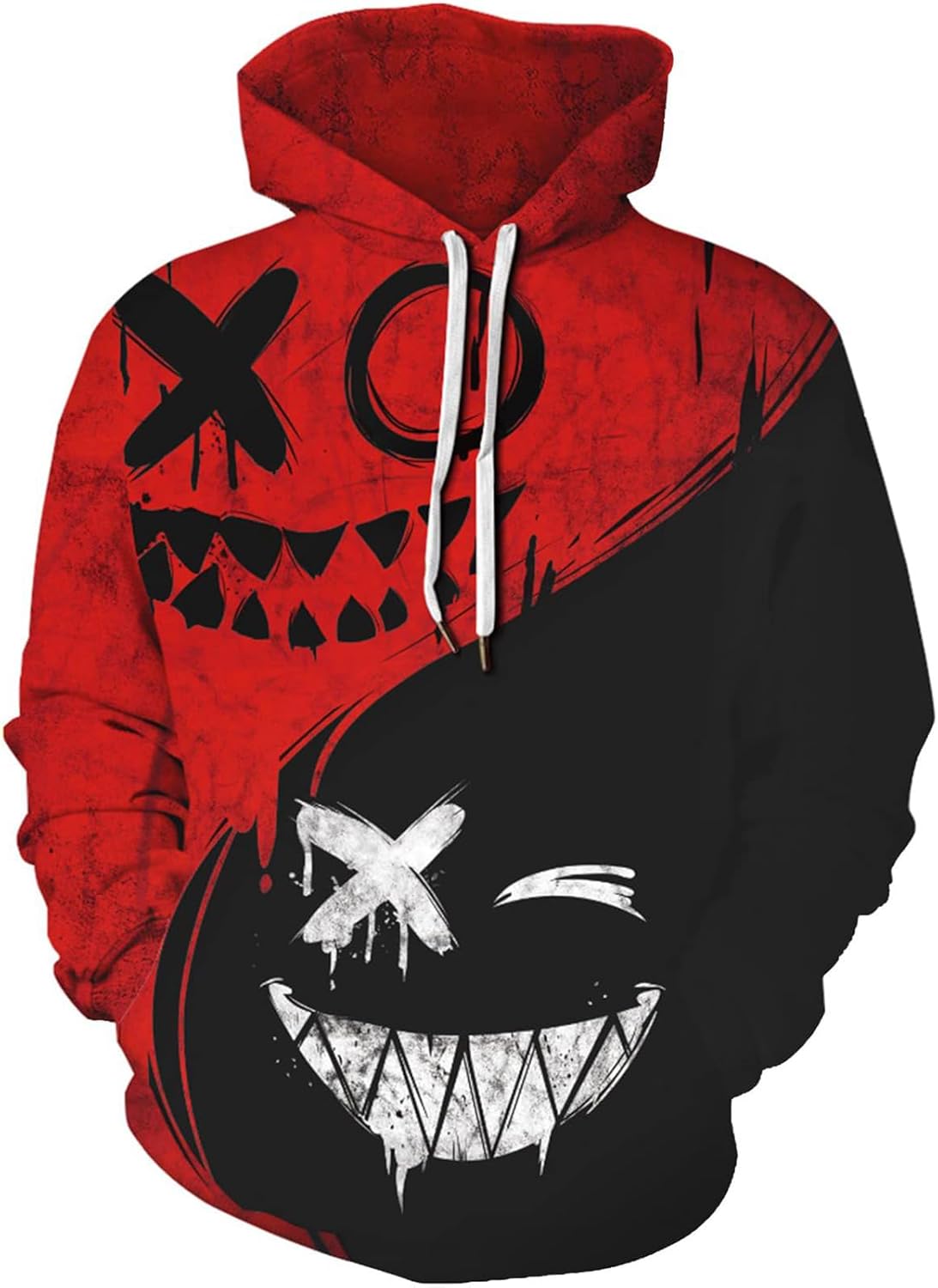 Mens 3D printed hoodie - Fashionable trendy