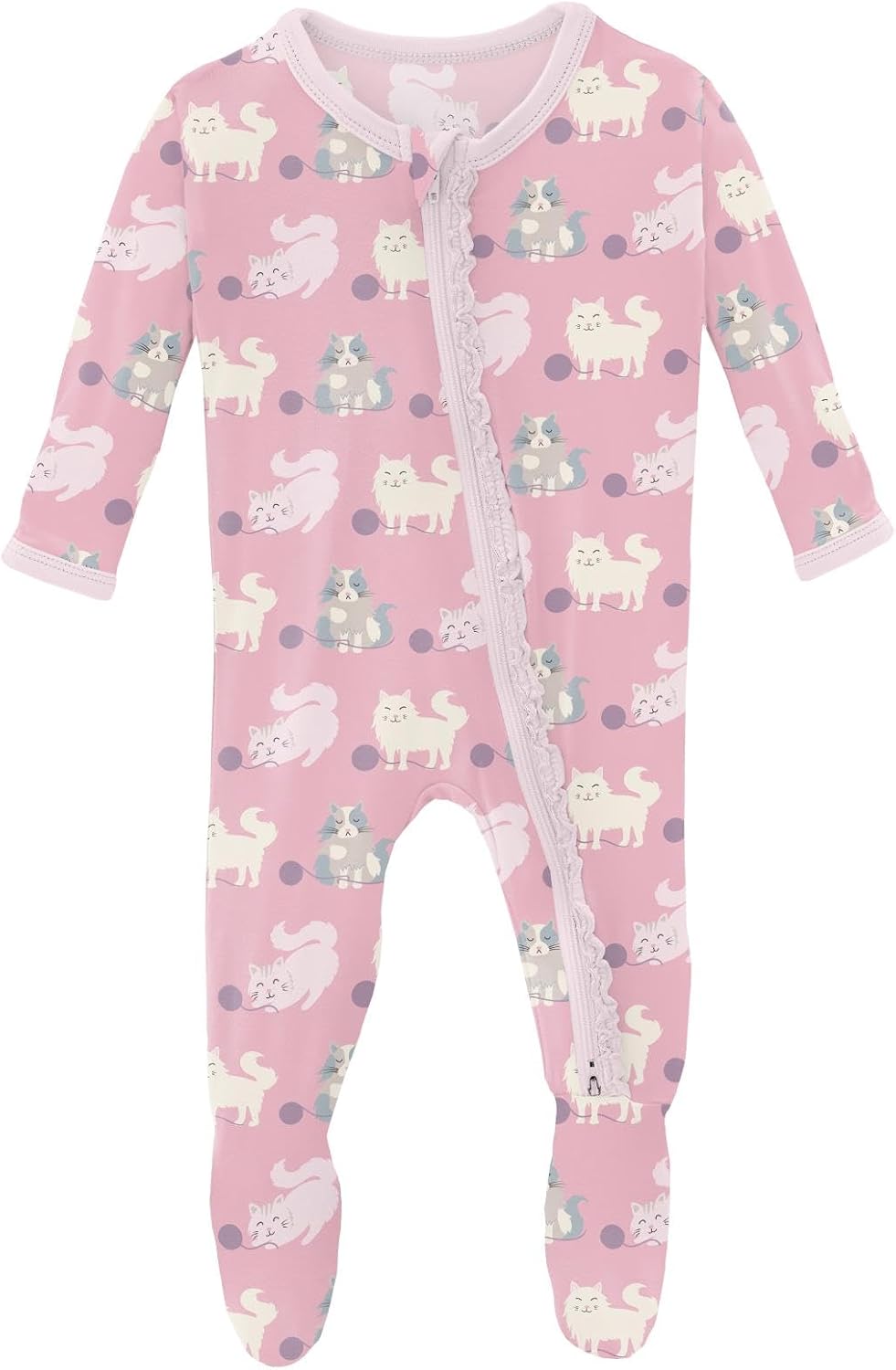 KicKee Pants Print Muffin Ruffle Footie with Zipper 1