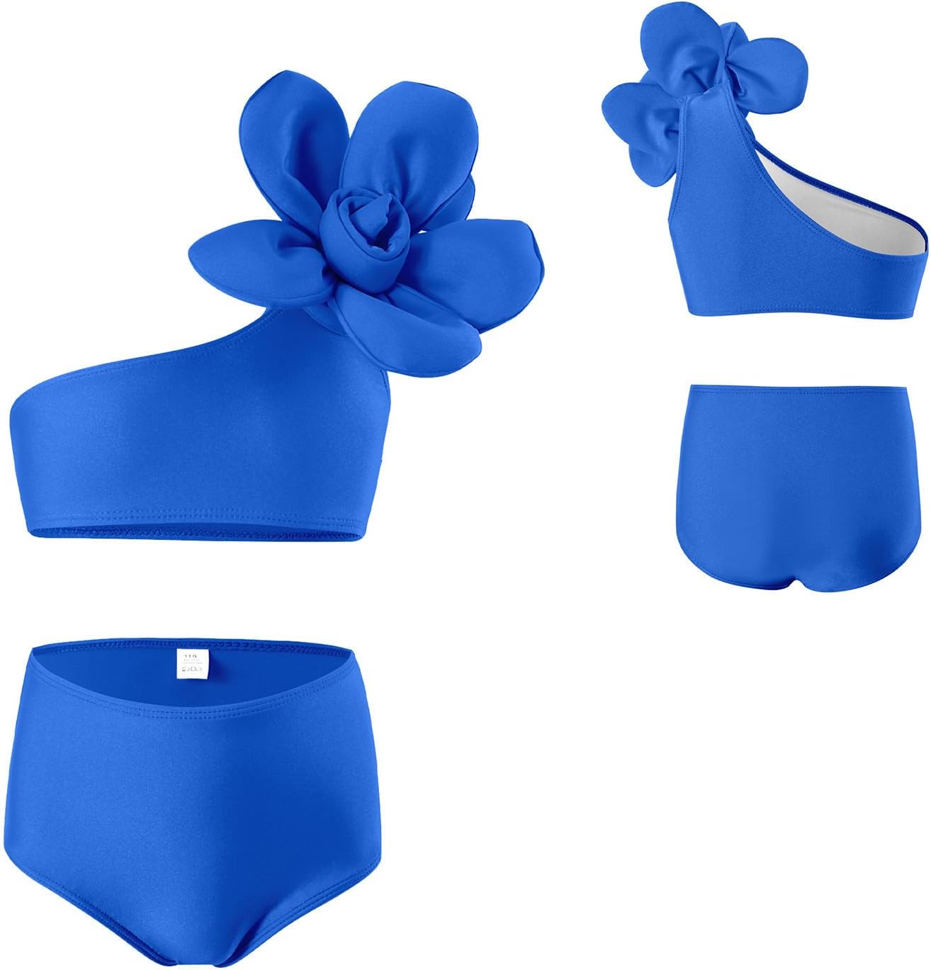 Banmave Toddler Girl One-Piece Swimsuit with Ruffles and Hat