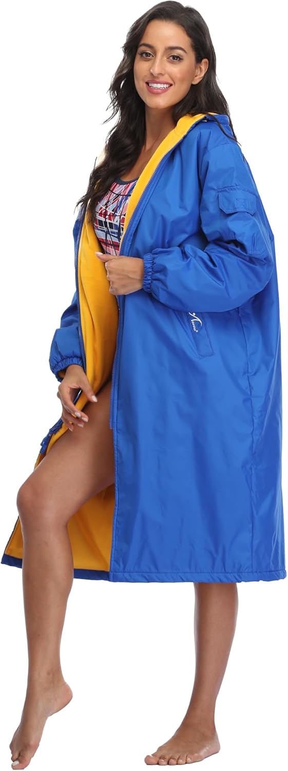 Adoretex Unisex Swim Parka Warm Water-Resistant for Swimming More