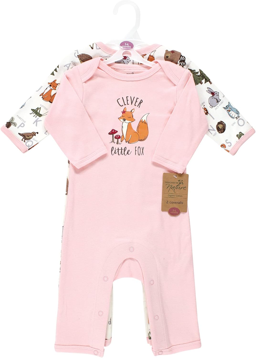 Touched by Nature Baby Girls Organic Cotton Coveralls