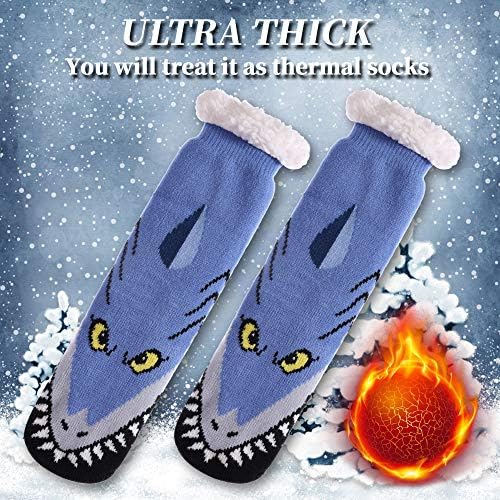 DYW Men Thermal Fuzzy Slipper Socks