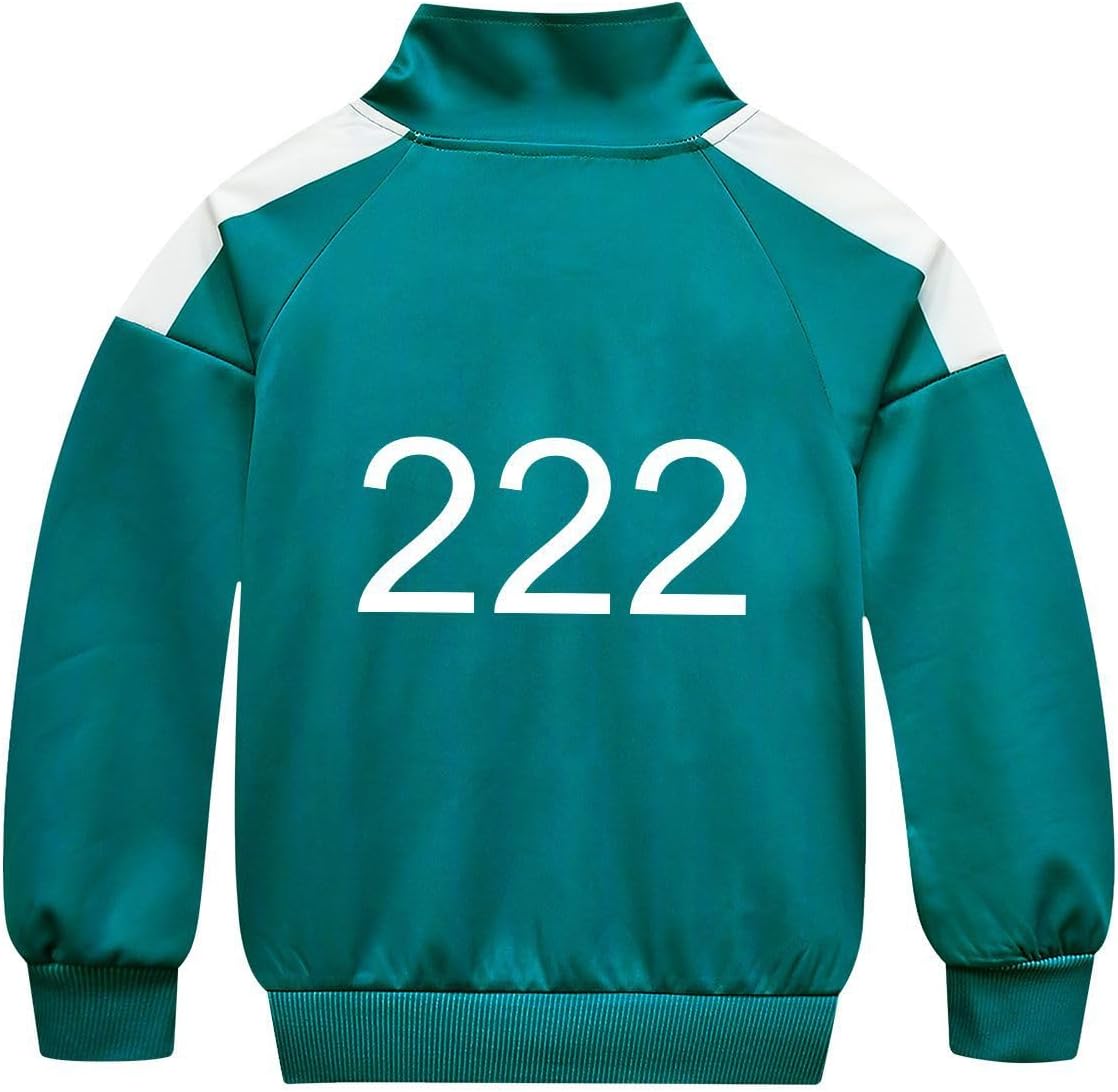 Yidasloox Kids Green Tracksuit Cosplay Outfit