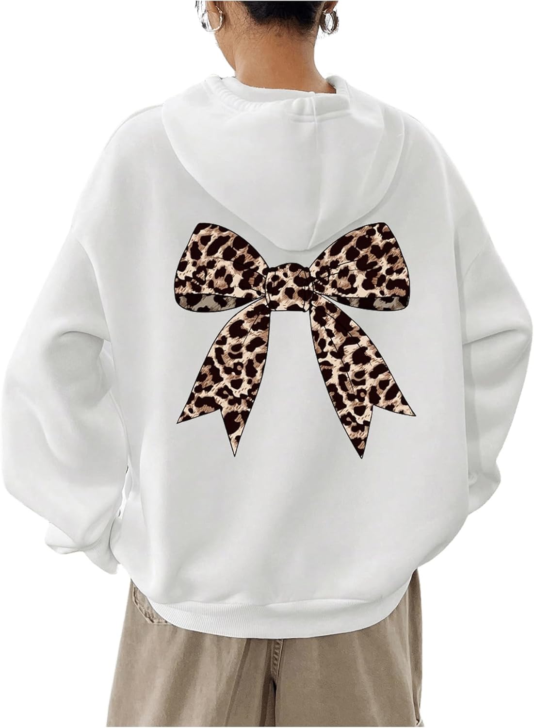Floerns Girls Letter Graphic Hoodie Oversized Long Sleeve