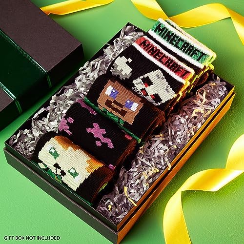 Minecraft Boys Crew Socks - Pack of 3 or 5