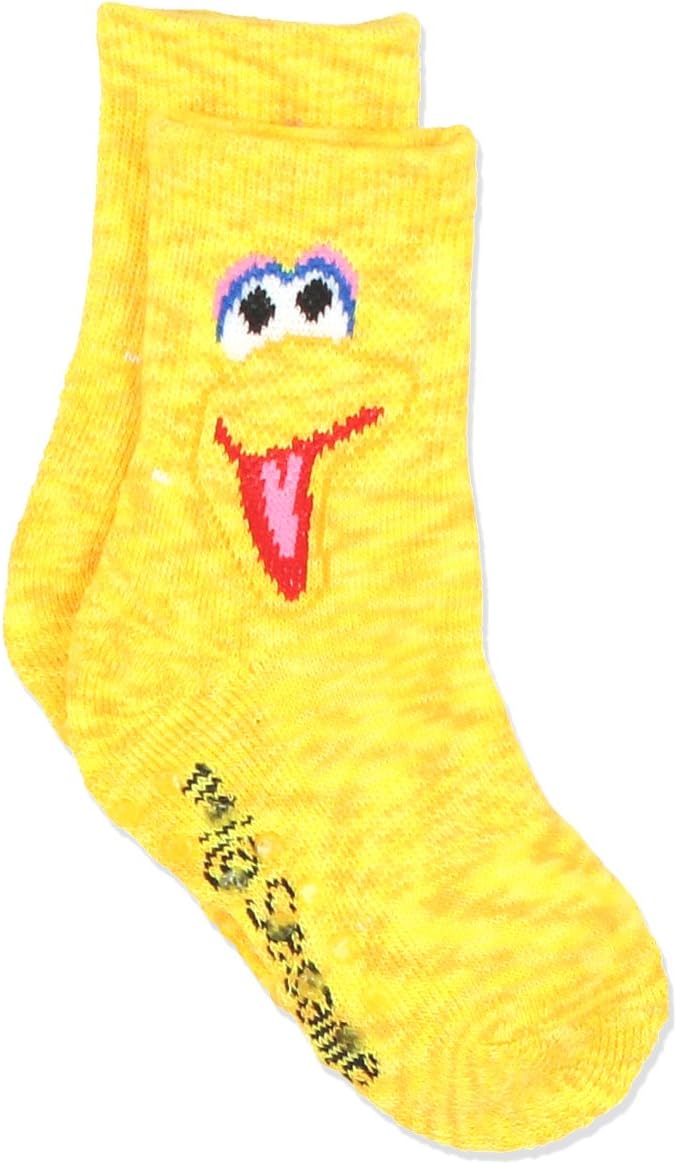 Sesame Street Elmo Boys Girls Multi Pack Crew Socks with Grippers 1