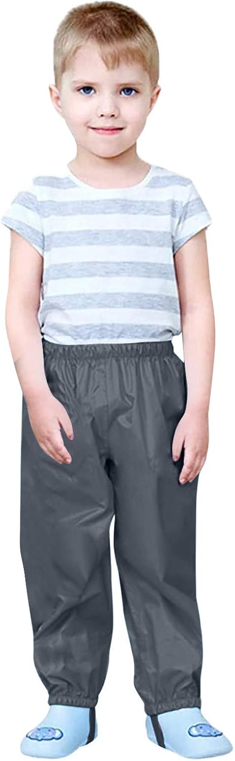 Lightweight Reflective Kids Rain Pants Safe Durable for Boys Girls