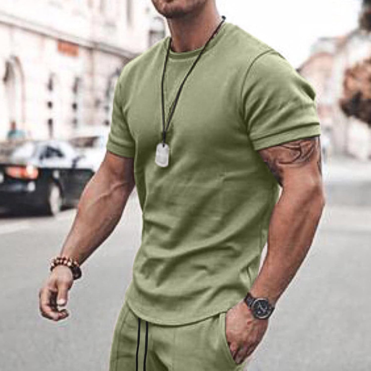 Mens Short Sleeve Tracksuit Golf and Outdoor