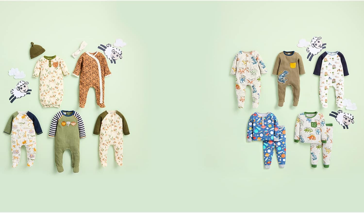Mud Pie Safari Crochet Baby Sleepwear Set