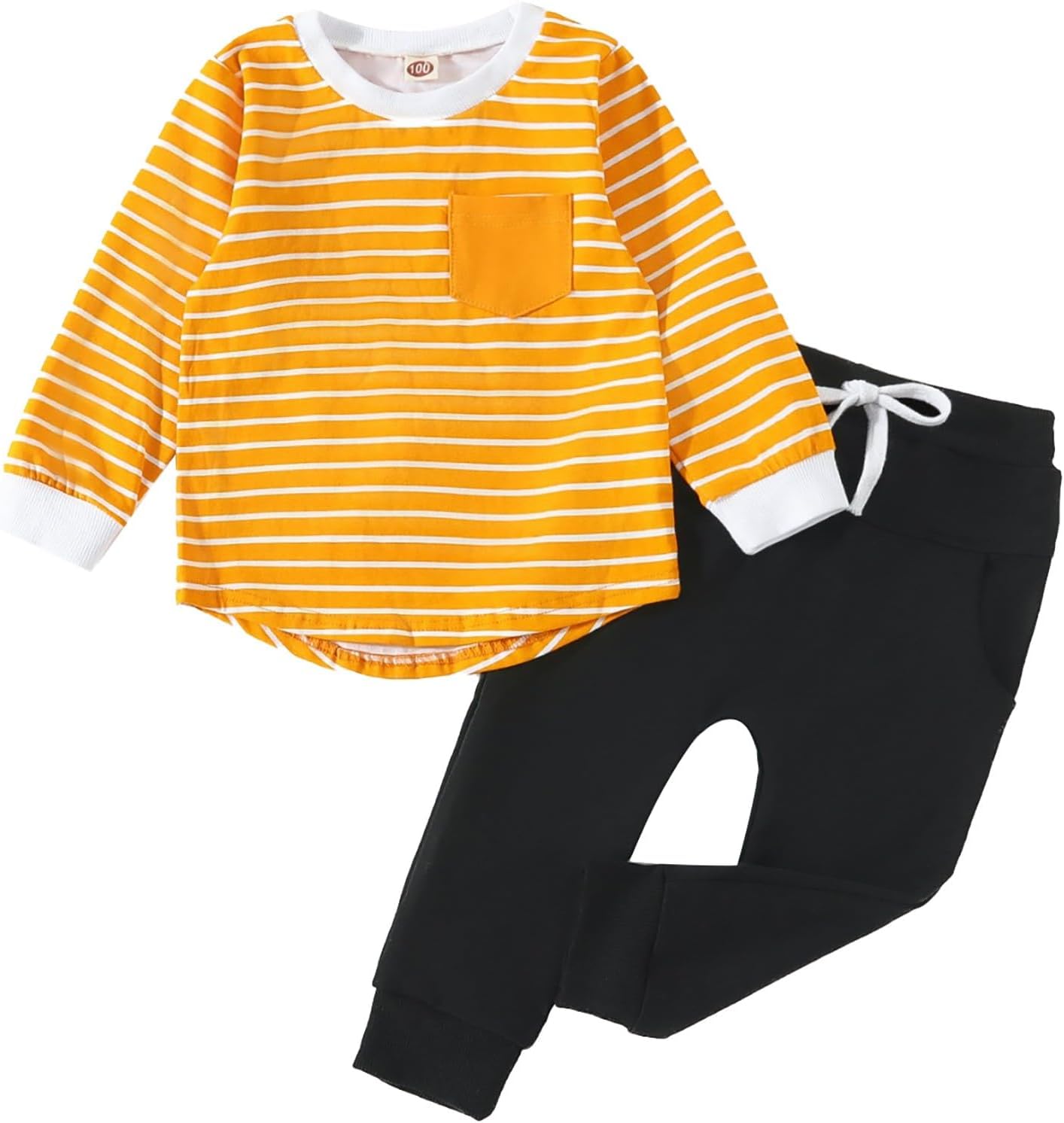 Yellow Stripe Girls Raincoat and Toddlers Vest With Boys Outfit for Kids