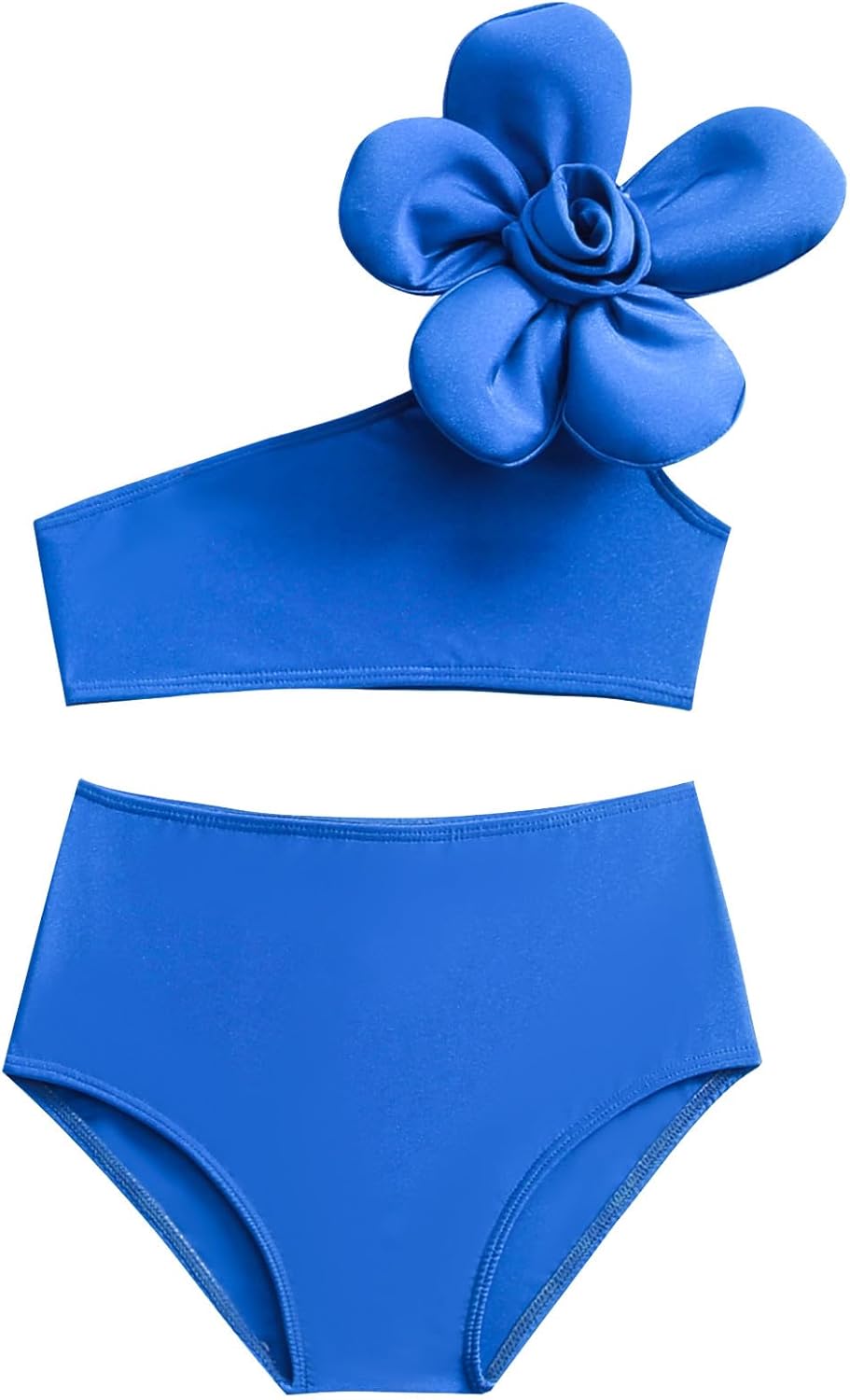 Banmave Toddler Girl One-Piece Swimsuit with Ruffles and Hat