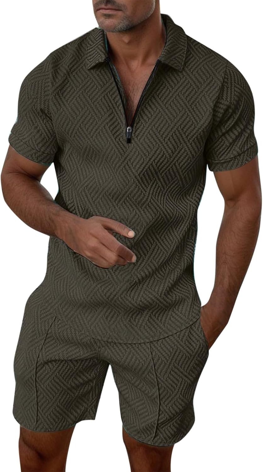 Luxury Mens 2-Piece Outfit - Casual Tracksuits for Summer