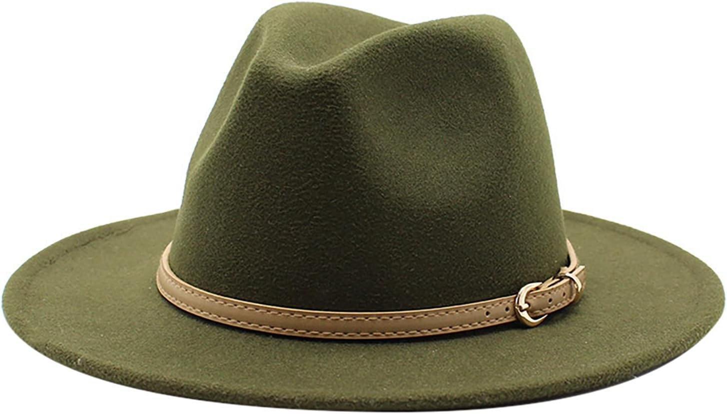 Wide Brim Cowhide Fedora Hats for Kids