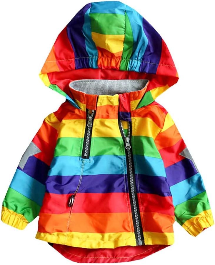 FABRST Toddler Rainbow Windbreaker