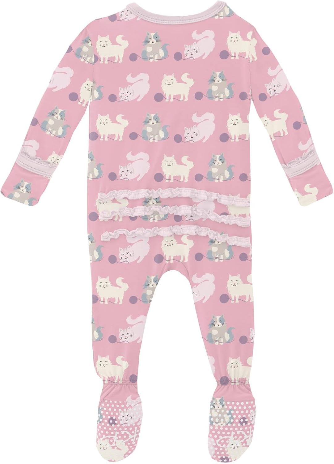 KicKee Pants Print Muffin Ruffle Footie with Zipper 1