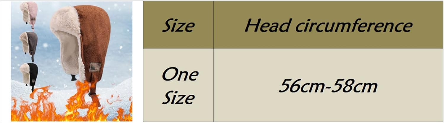 Warm Stylish Winter Trapper Hat Knit Cap for Men Women