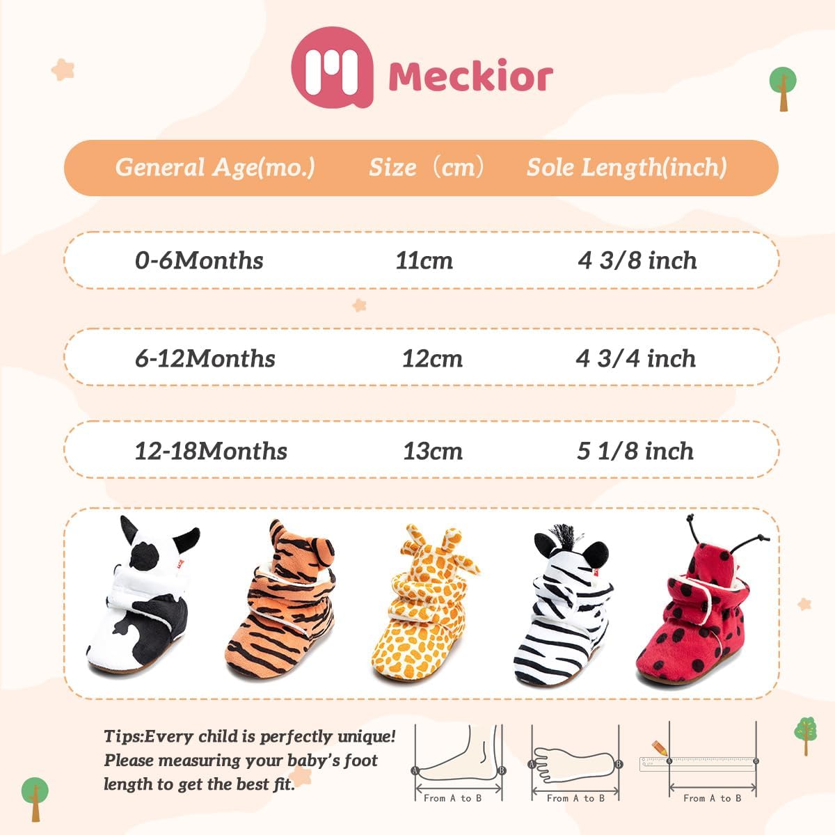 Meckior Winter Booties - Soft Warm and Adorable