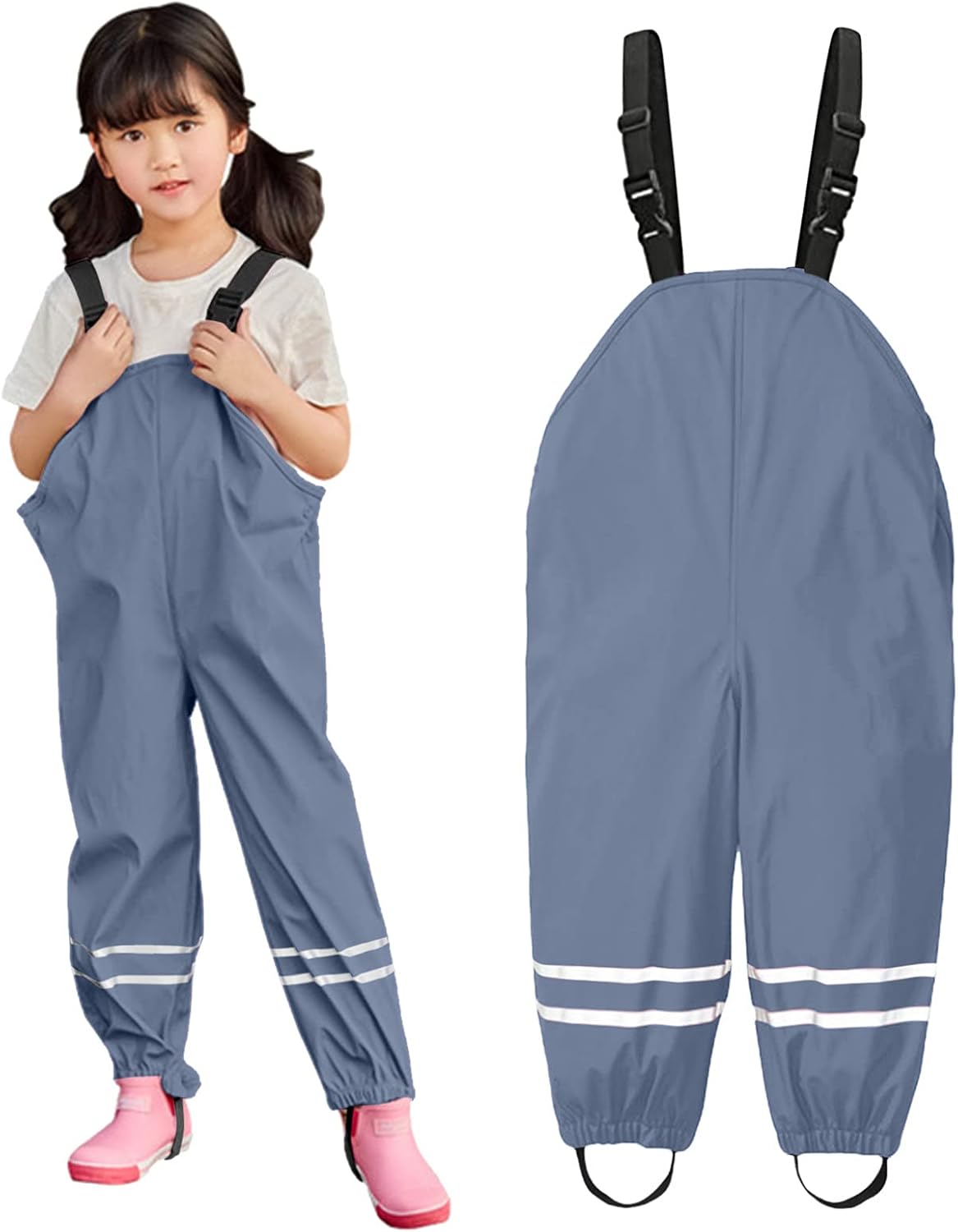 Rain Dungarees - Toddler Daily waterproof and windproof rain jacket for girls boys