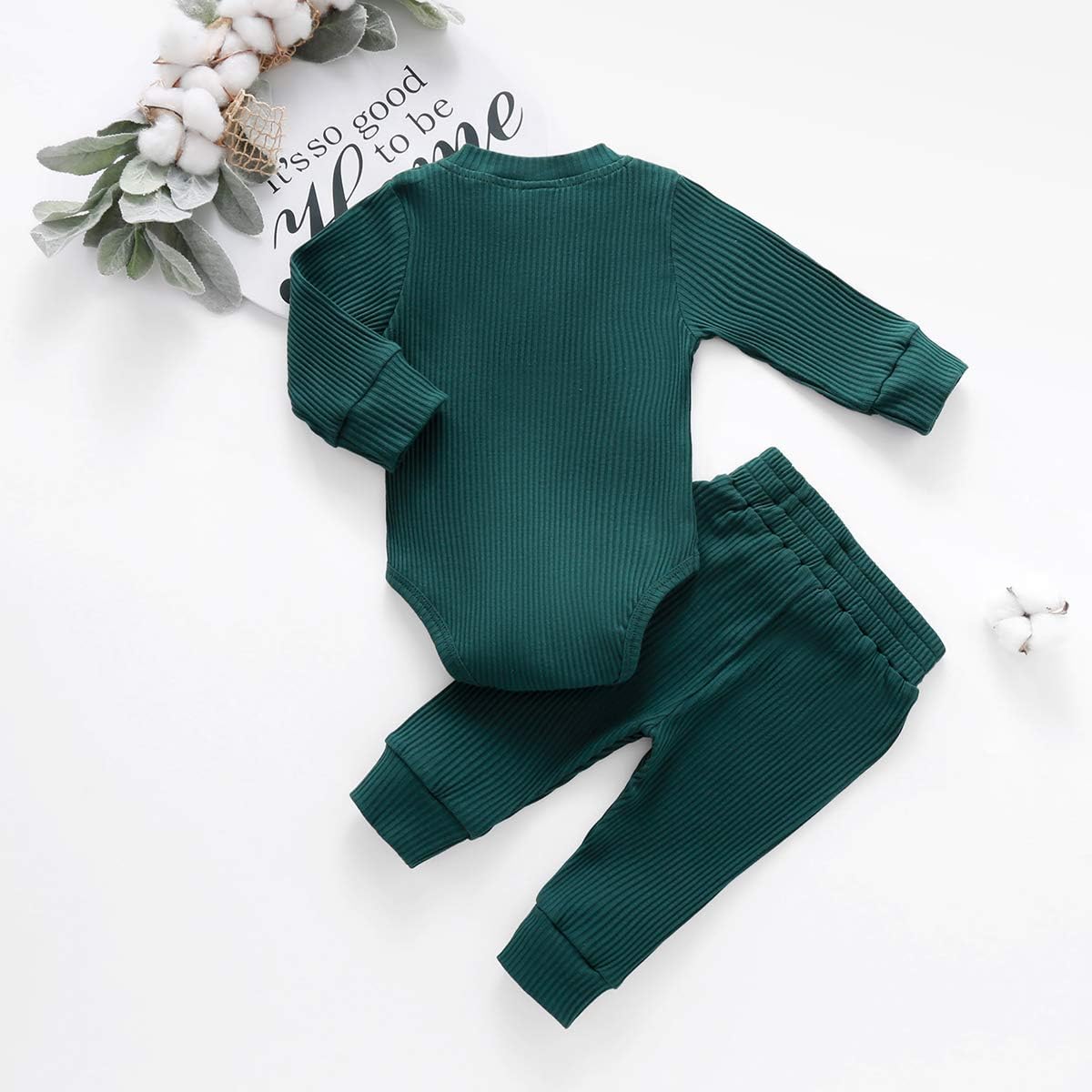 MABABY Baby Romper Set Fall Winter Knitted Cotton