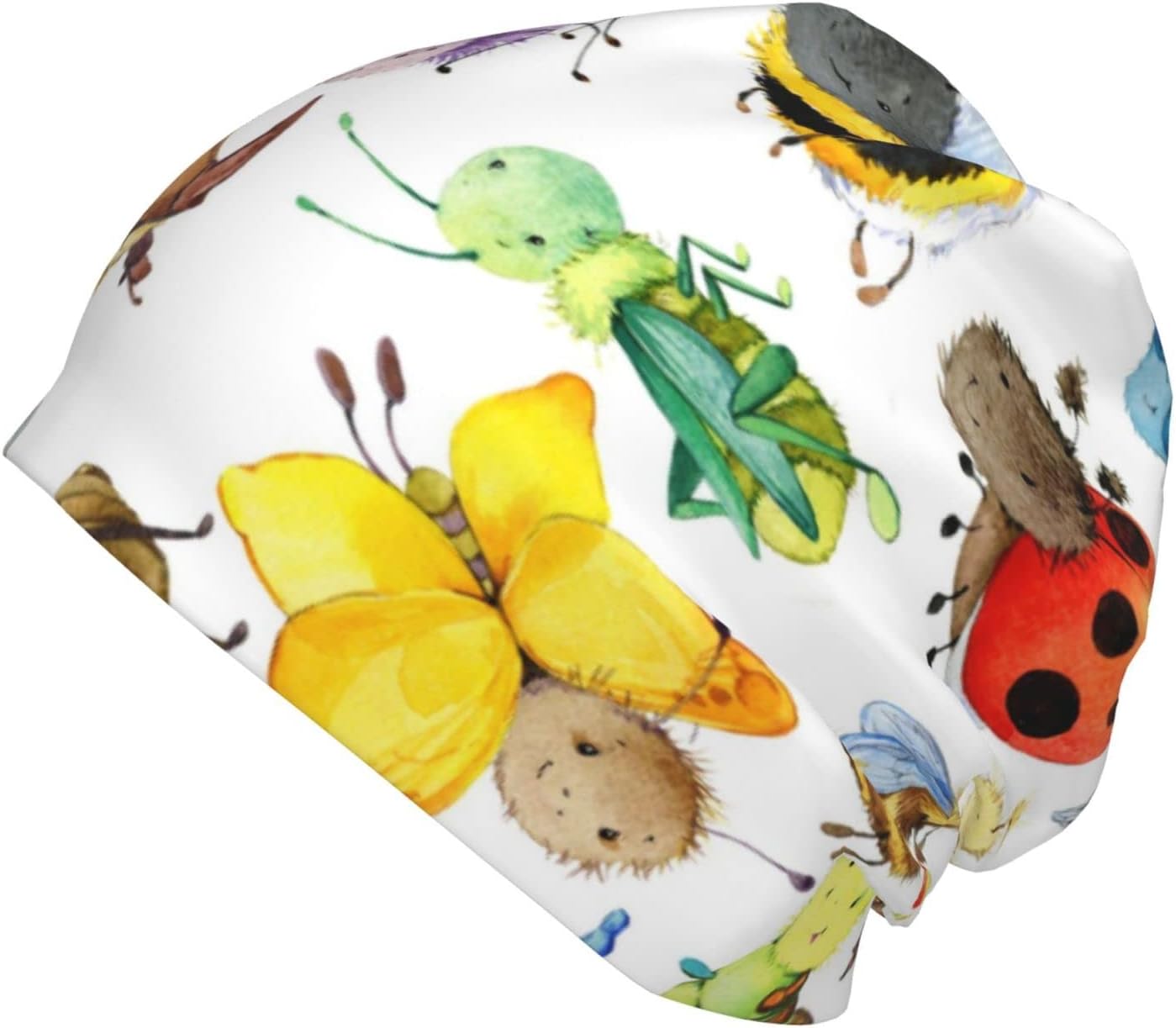DEHUAL Painted Insects Kids Beanie Skull Cap 7-12 Year Black