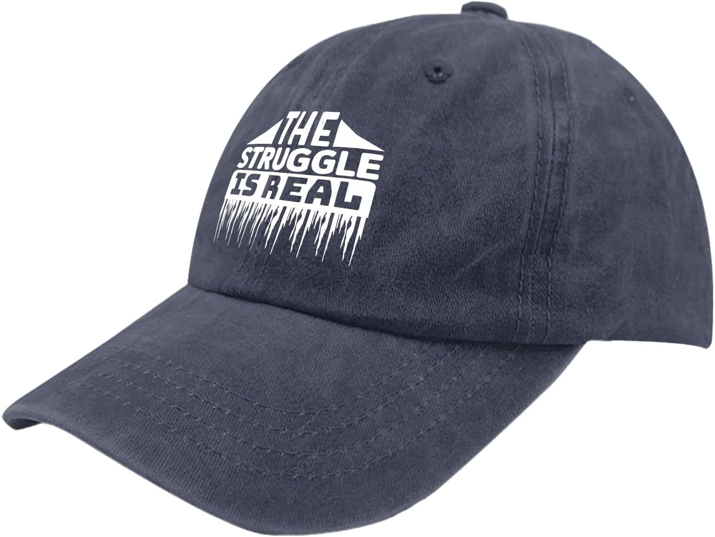 The Struggle is Real Pigment Black Baseball Cap for Men