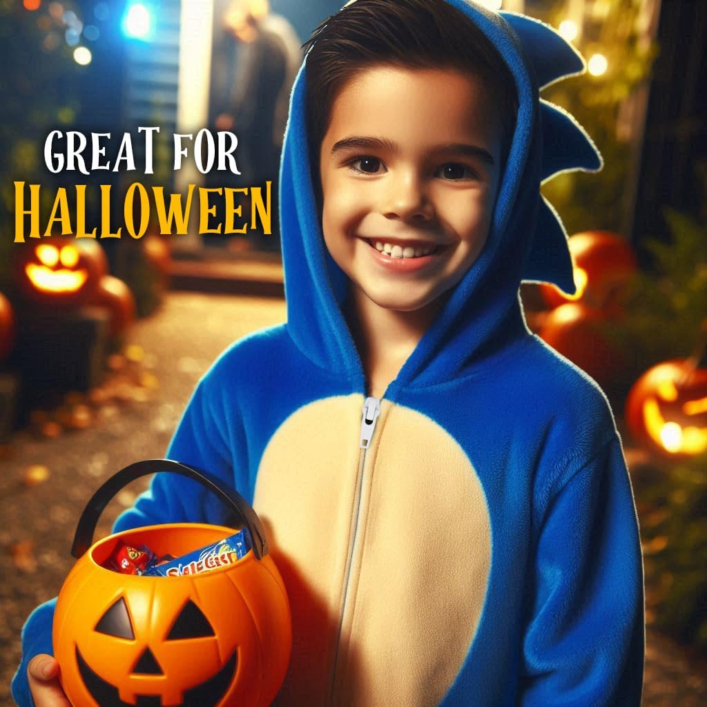 S Sonic The Hedgehog Kids Onesie Pajamas - Official License