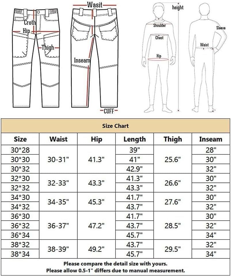 Mens Waterproof Tactical Cargo Pants
