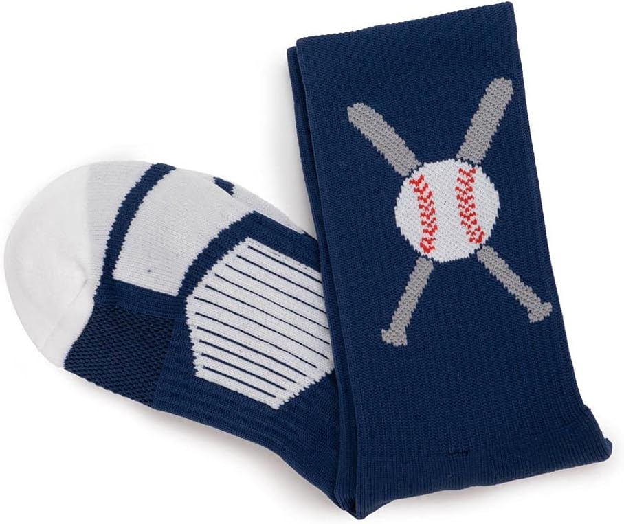 Baseball Socks with Crossed Bats Youth Adult