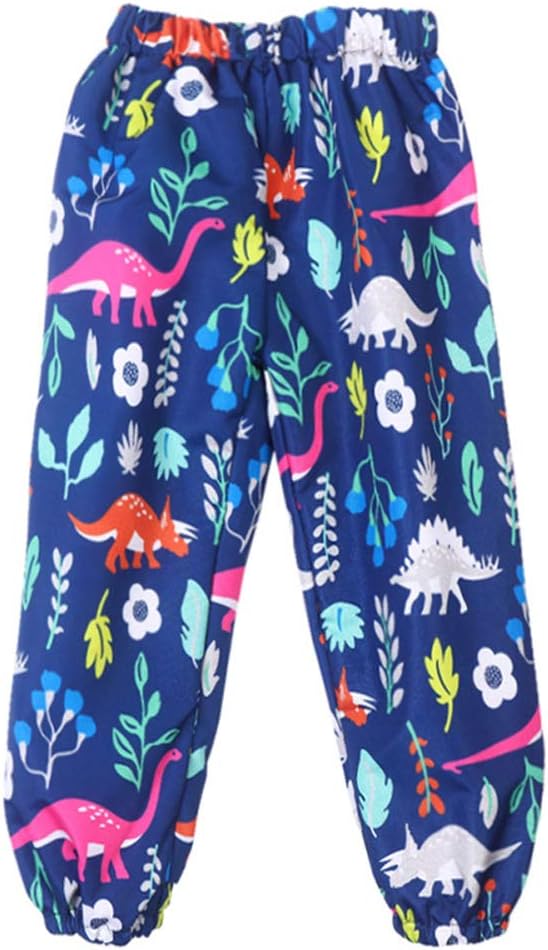 Toddler Waterproof Rain Pants PongYou Kids Rain Outwear for Boys Girls