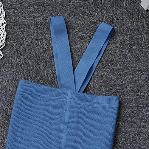 IDOPIP Infant Baby Ribbed Leggings with Suspender Pants Unisex