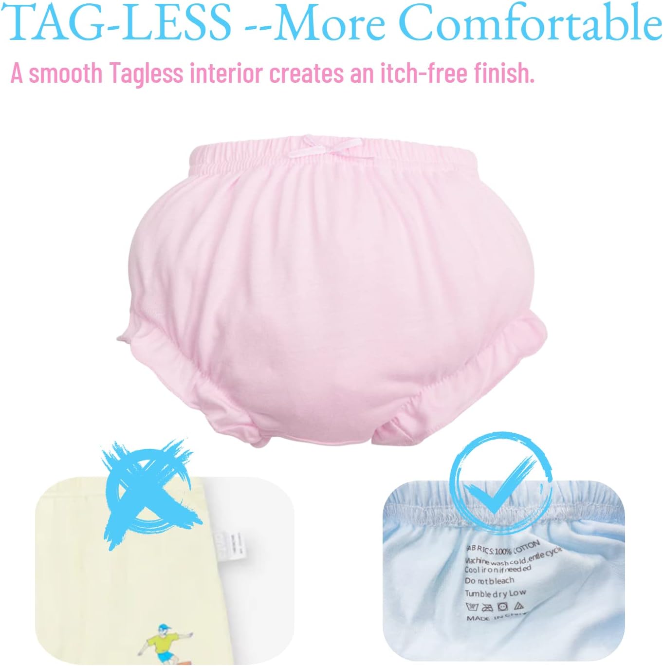 7-Pack Diaper Covers for Toddler Girls