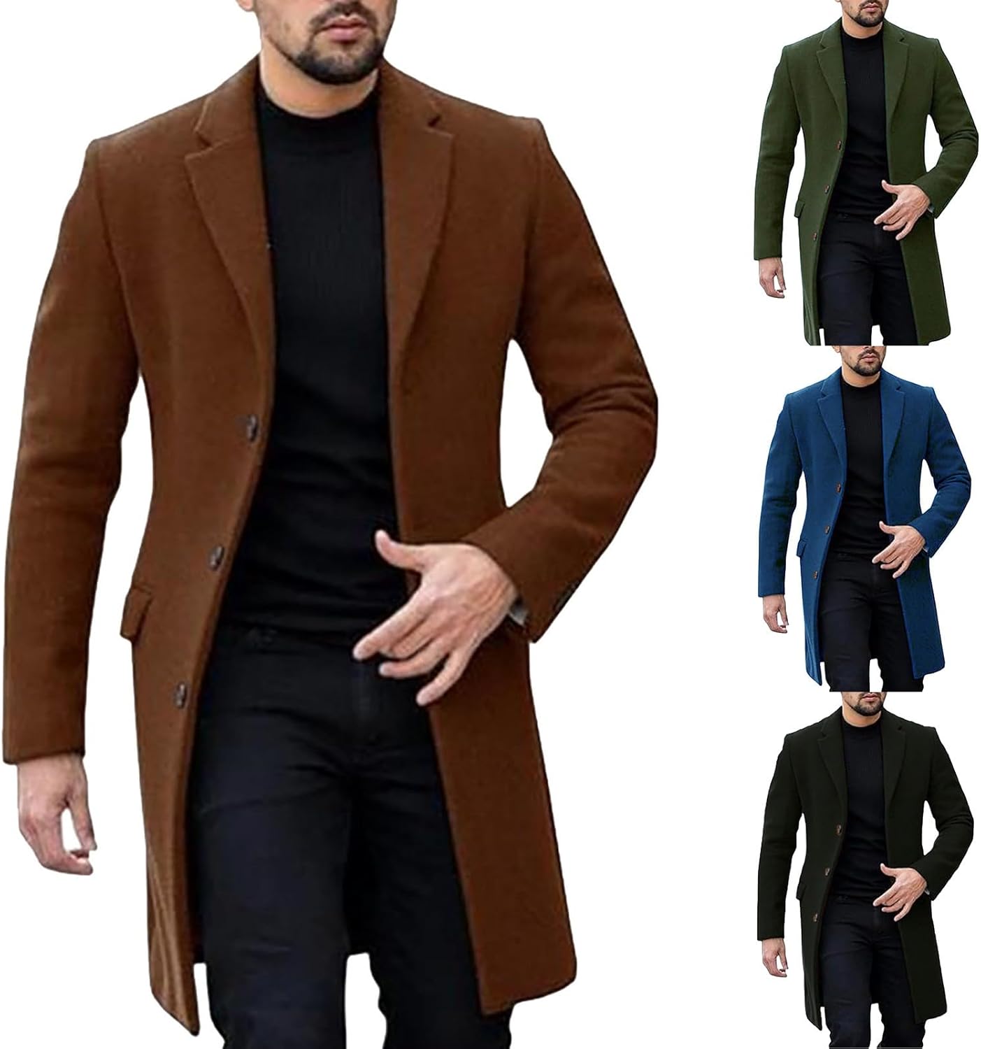 Premium Full-Zip Trench Coat