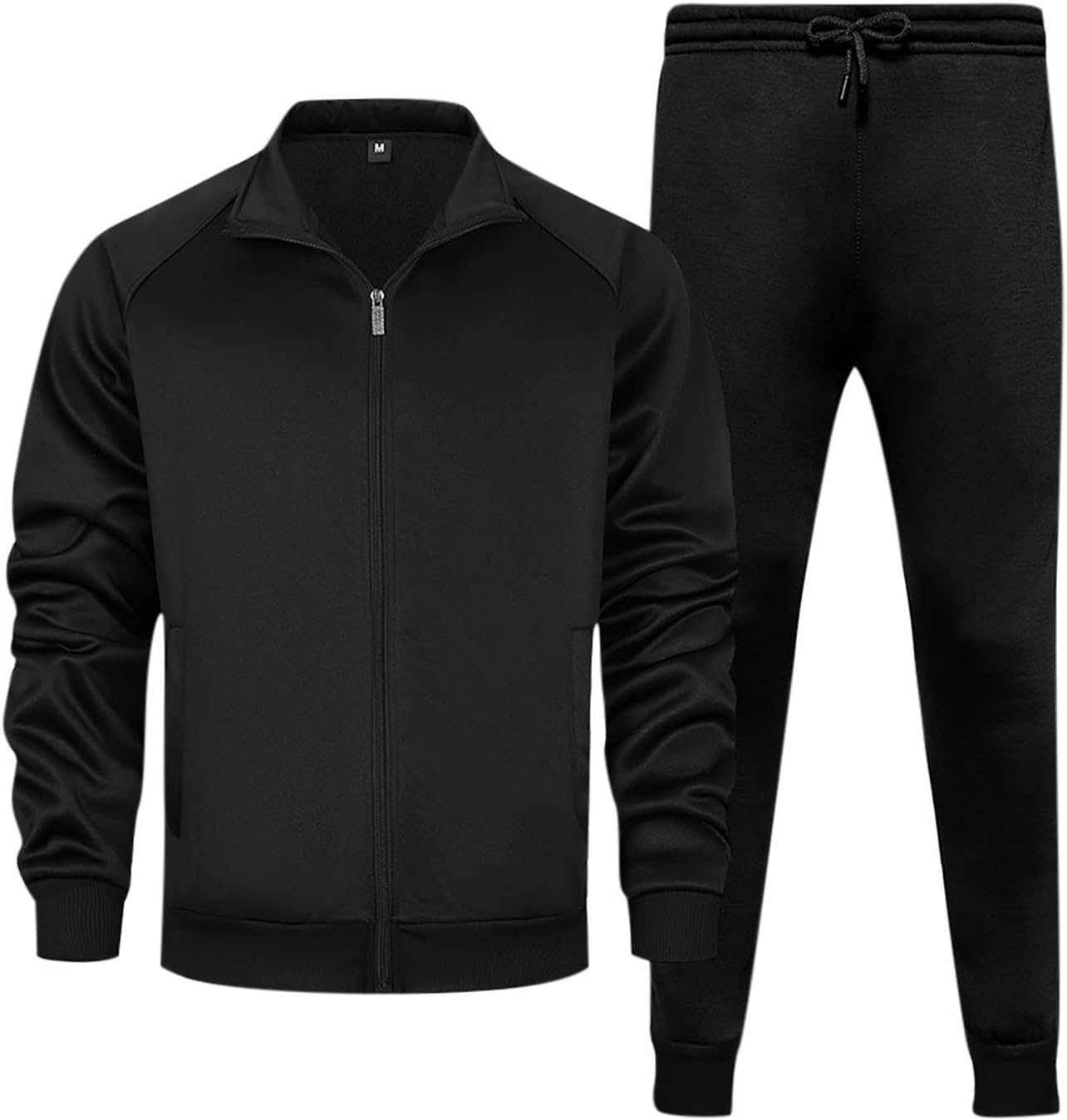 Two-Piece Mens Sweatsuits Set - Full Zip Jackets Jogger Pants